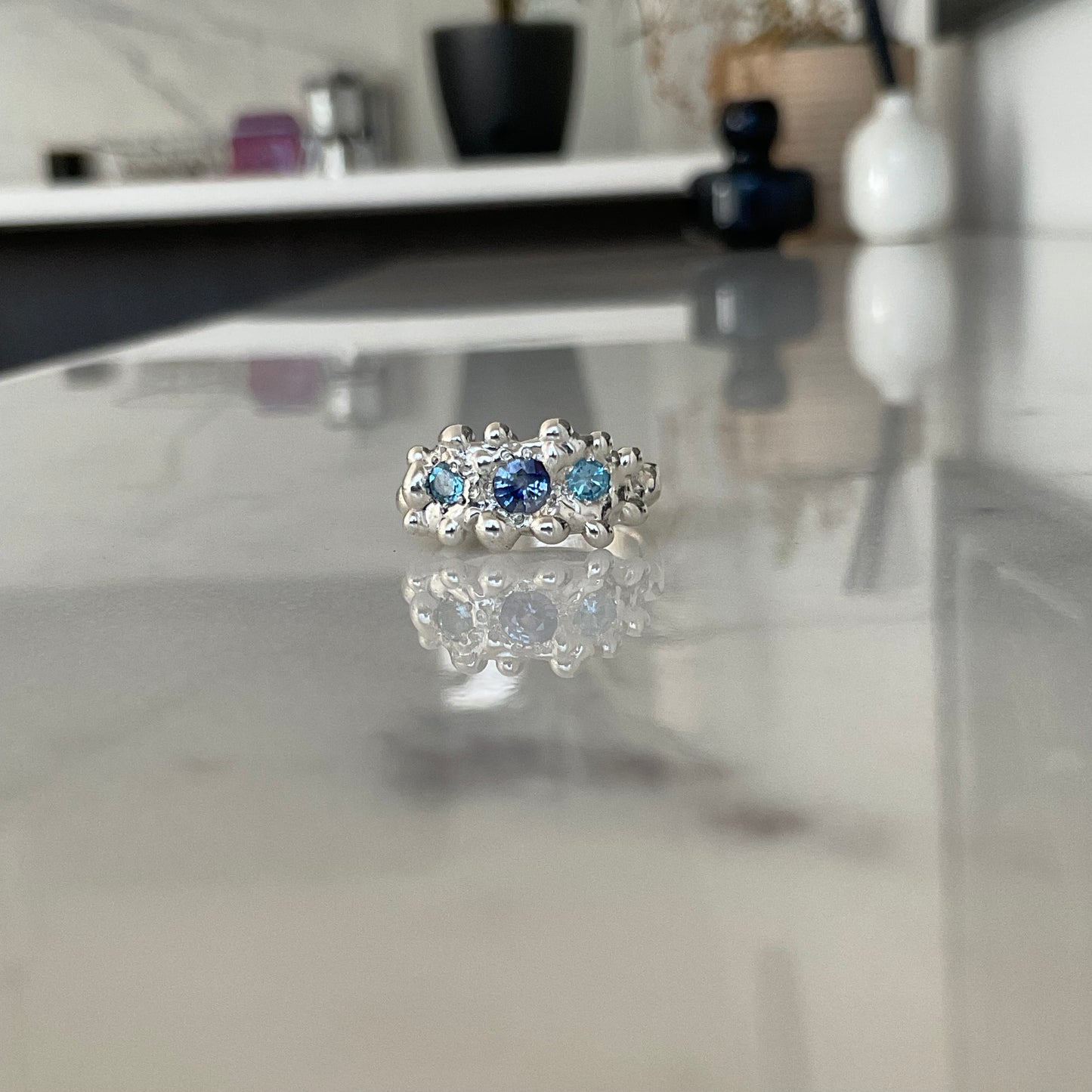 Juno Tiara Ring | Molten sapphire