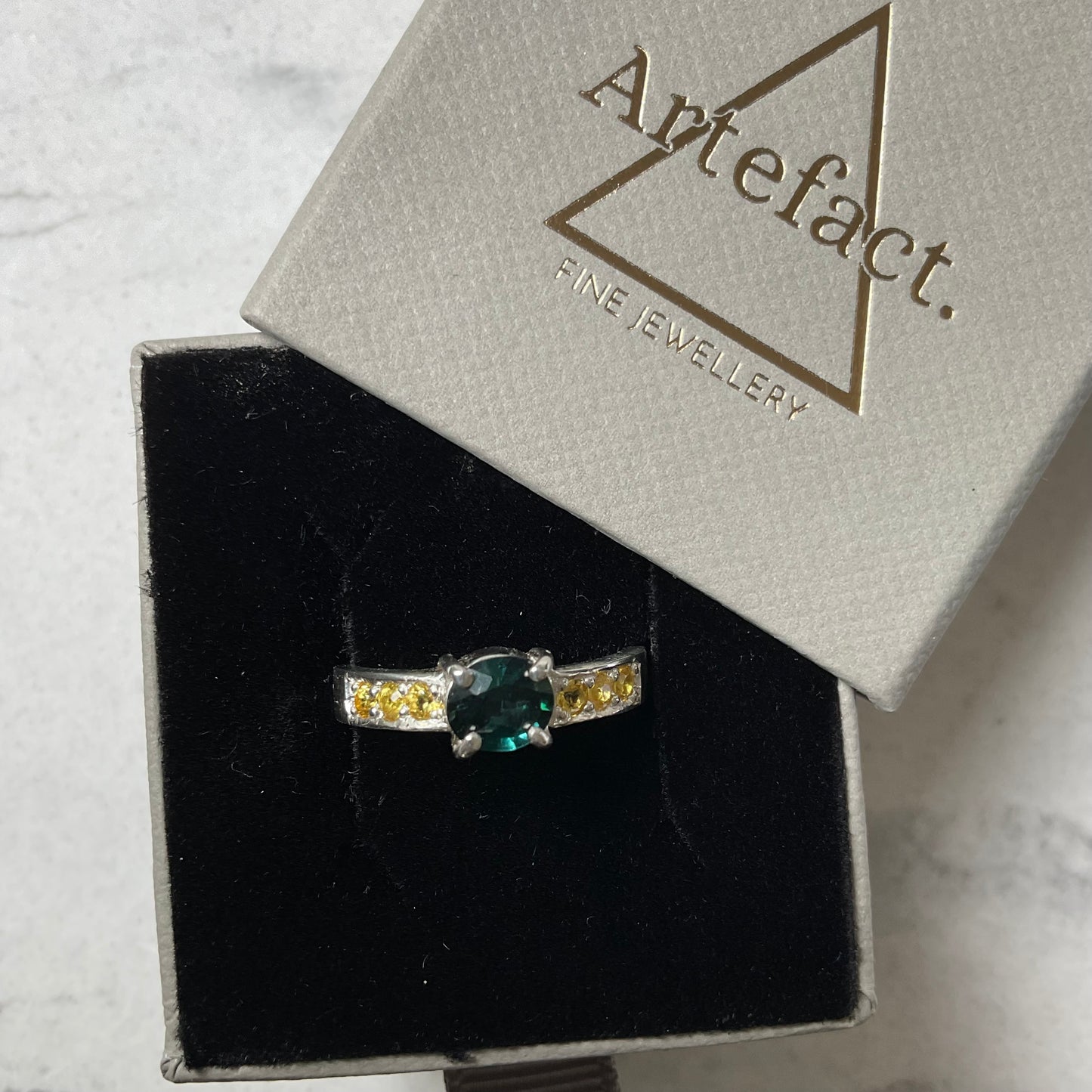 Andaman Ring | Green tourmaline Size O