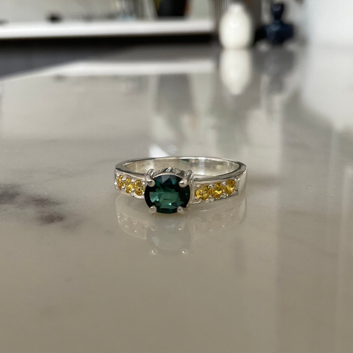 Andaman Ring | Green tourmaline Size O