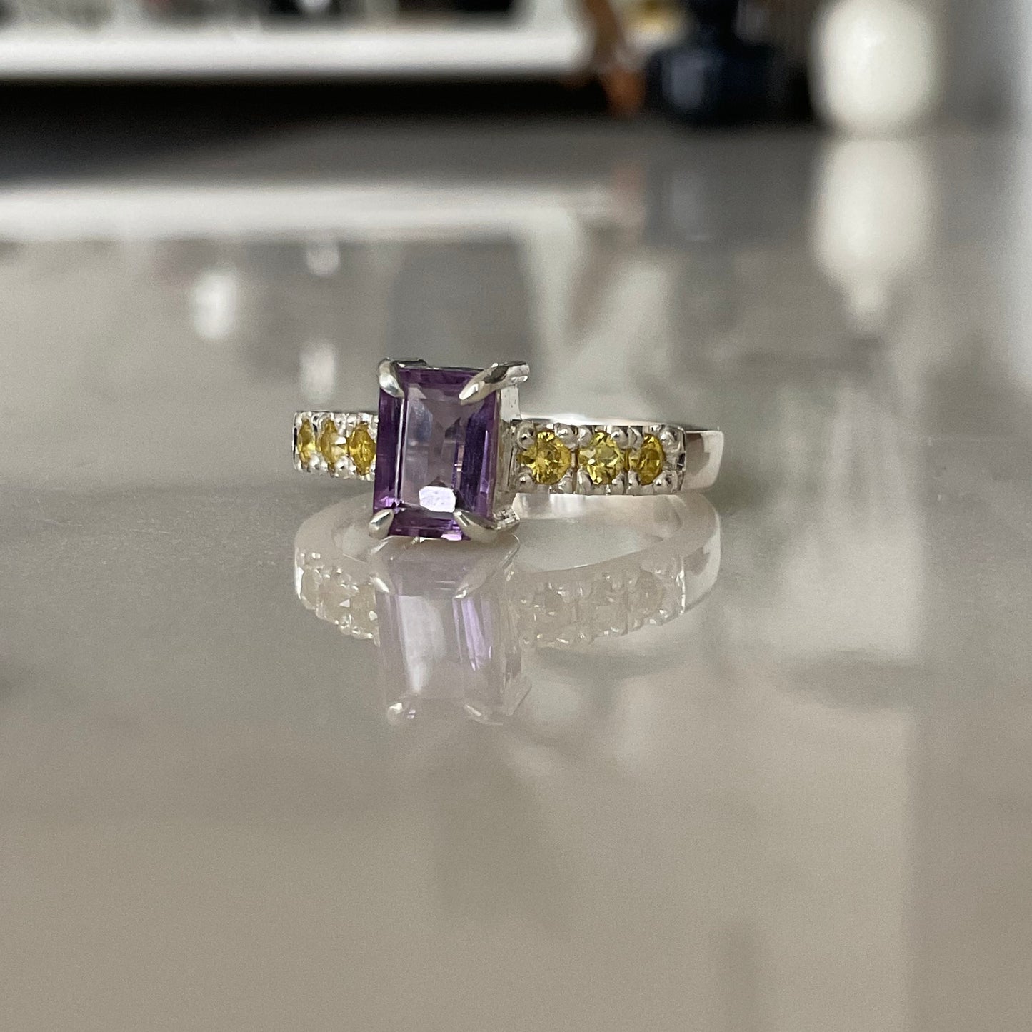 Sunset ring | Amethyst Size M1/2