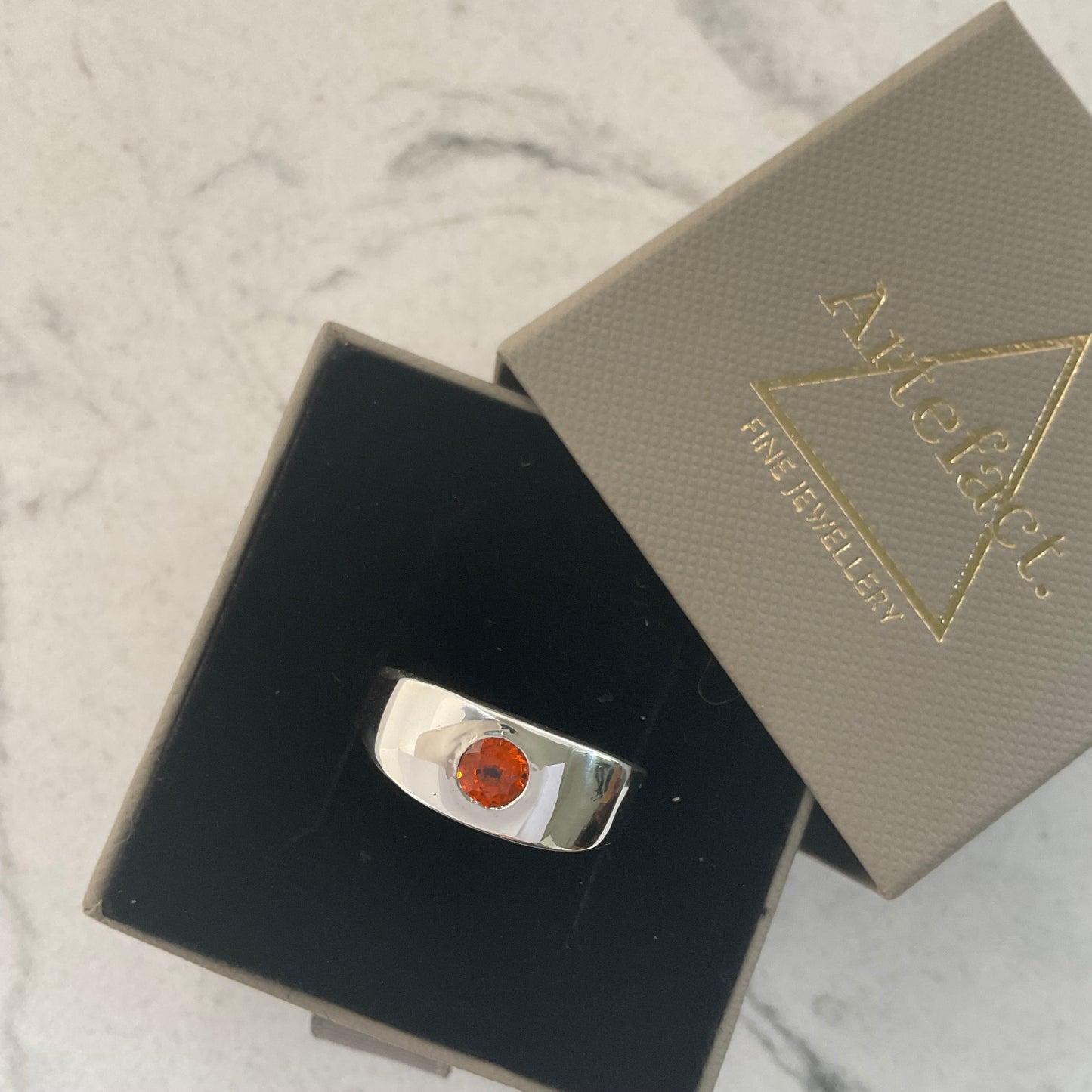 Fire Ring | Orange garnet Size O
