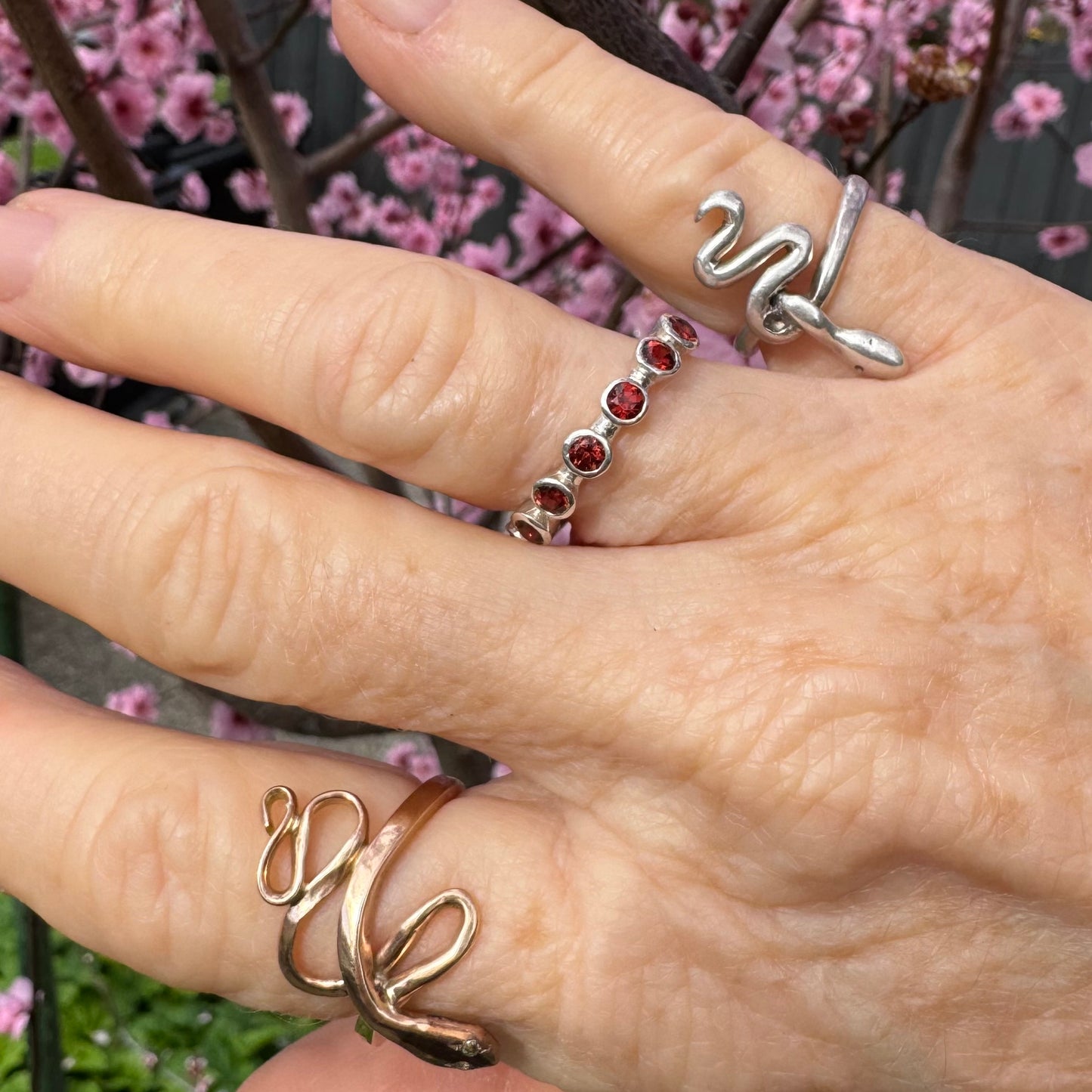 Cherry Ring | Garnet UK/AU Size P