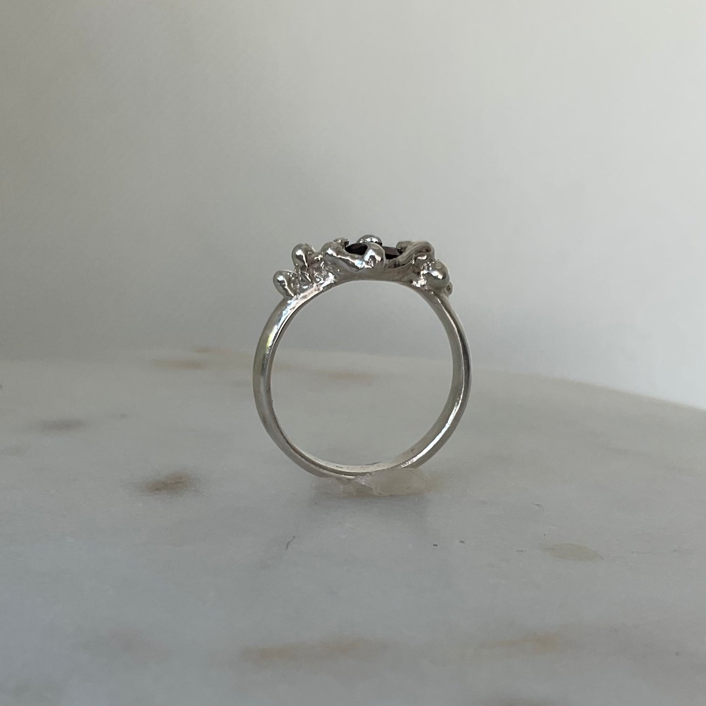 Wild Rose | Garnet molten ring UK/AU Size M