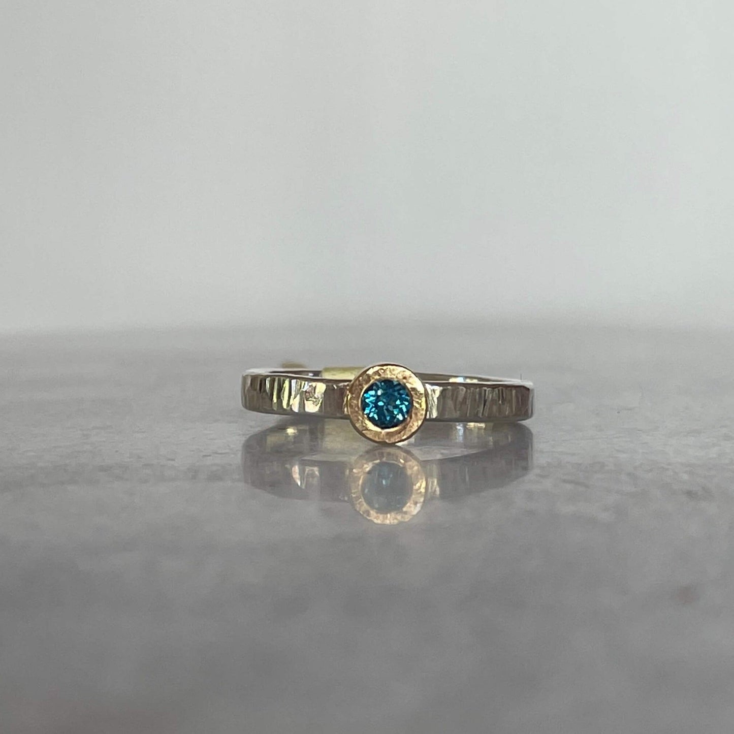 London Blue topaz stacking ring