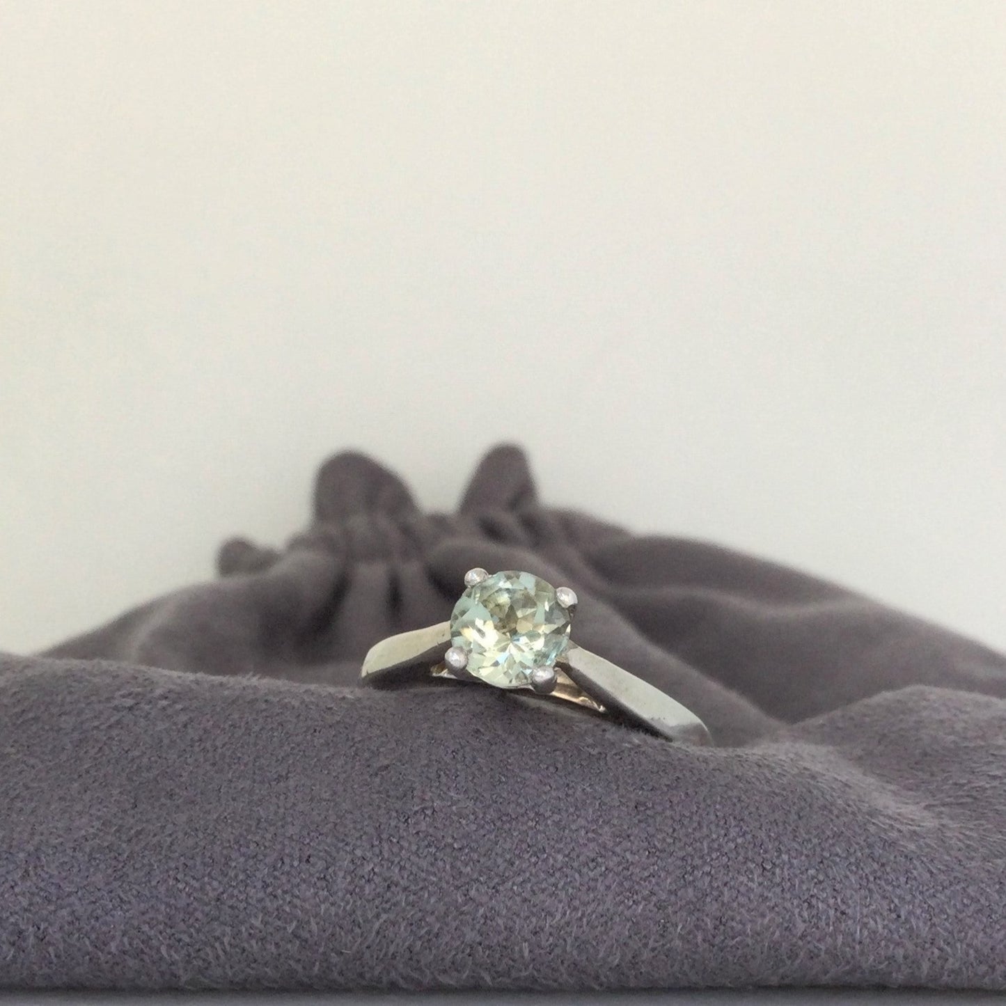 Mint amethyst solitaire