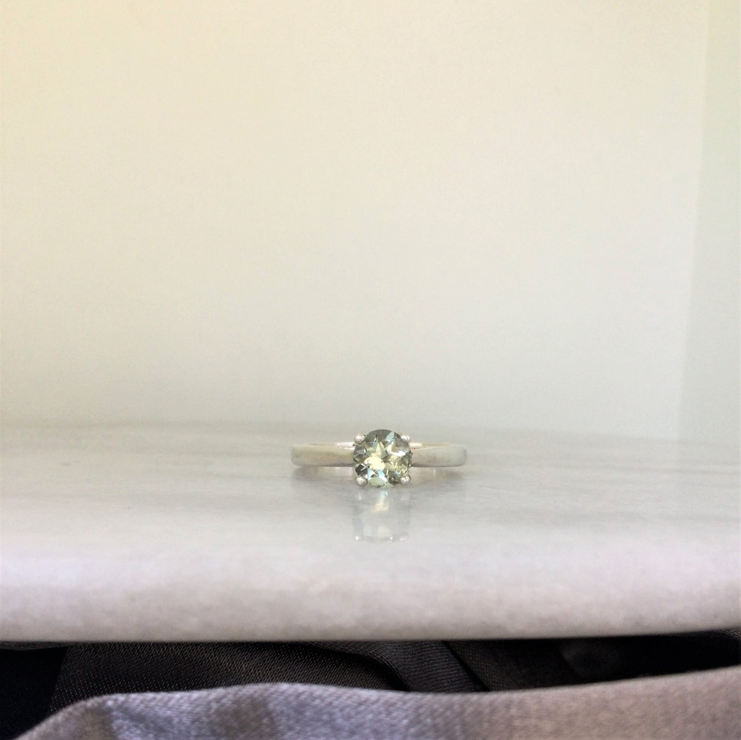 Ceres Ring | Green Amethyst - UK/AU Size: M 1/2