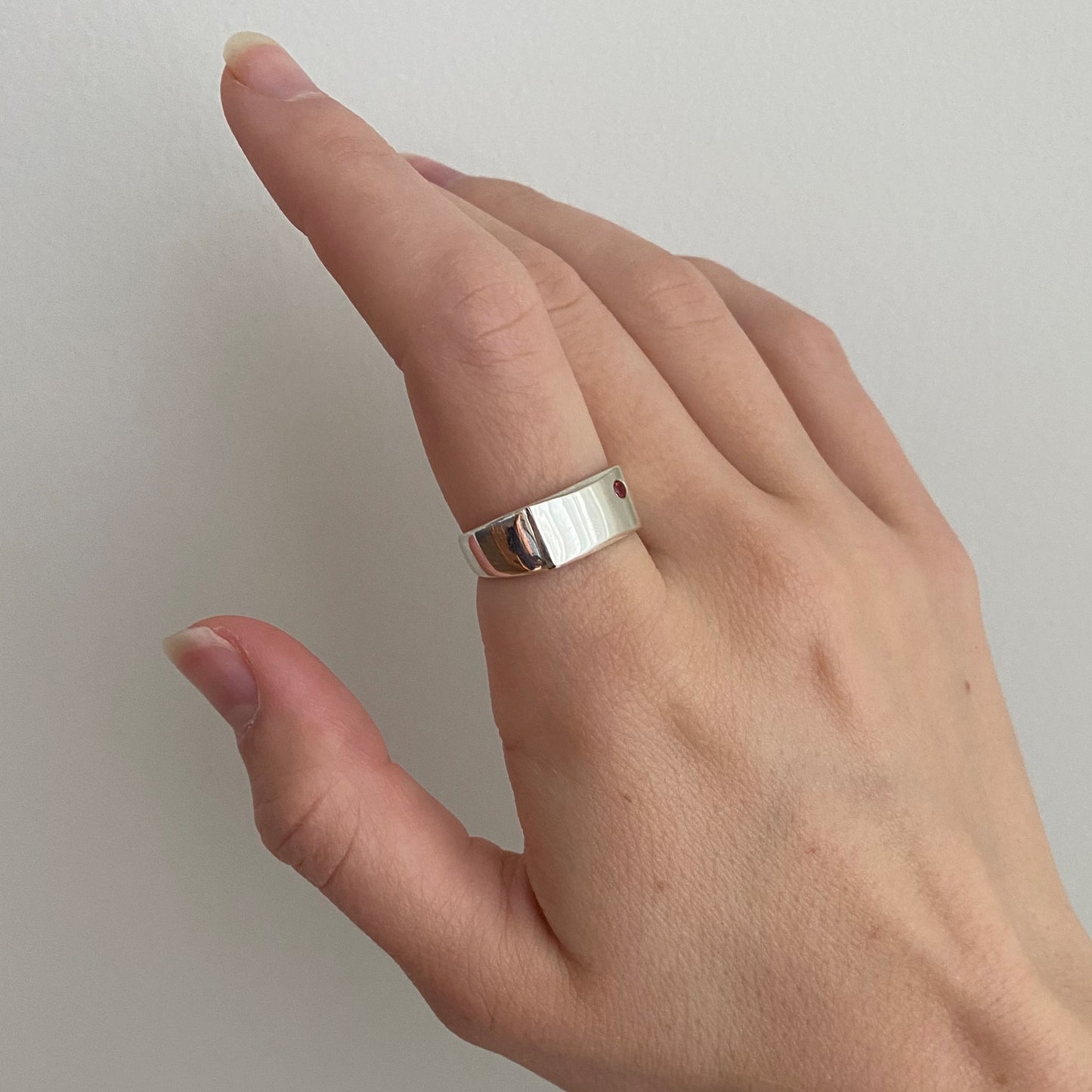 Zeus Ring | Silver sapphire signet ring - UK/AU Size P