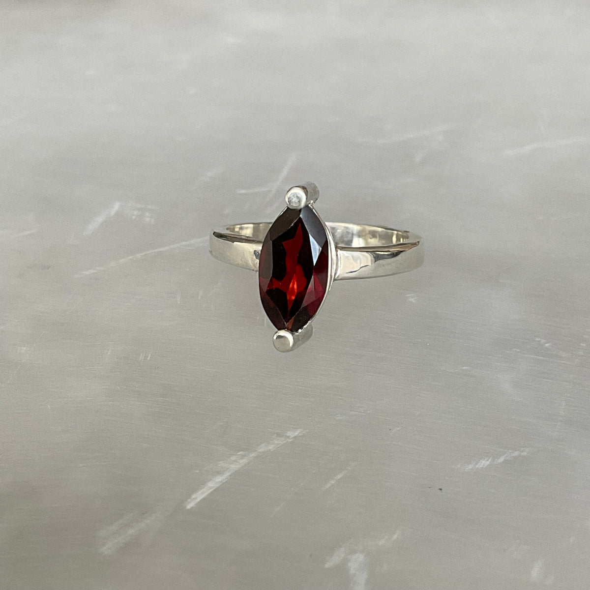 Suzy Ring | Red Marquise Garnet - UK/AU Size O
