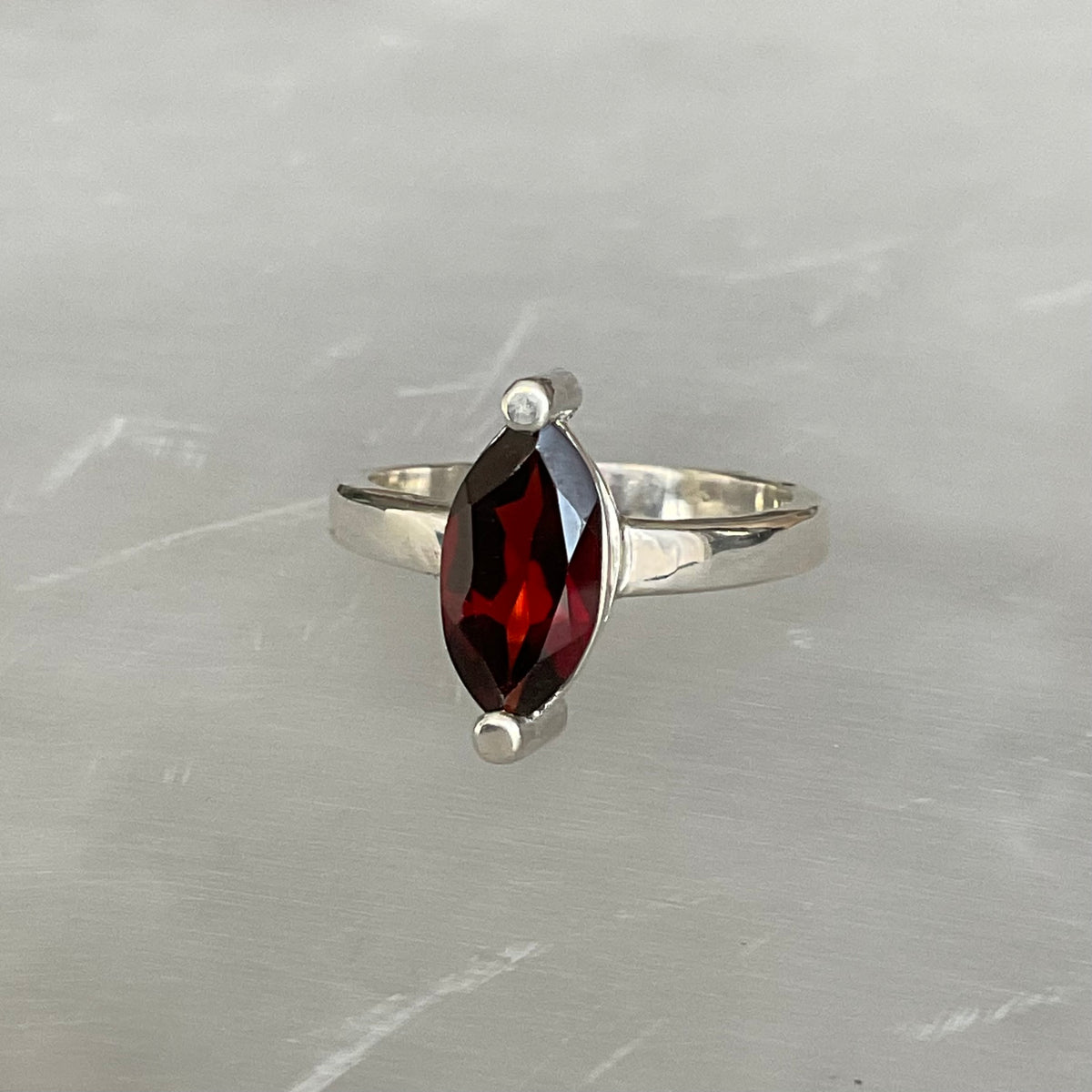 Suzy Ring | Red Marquise Garnet - UK/AU Size O