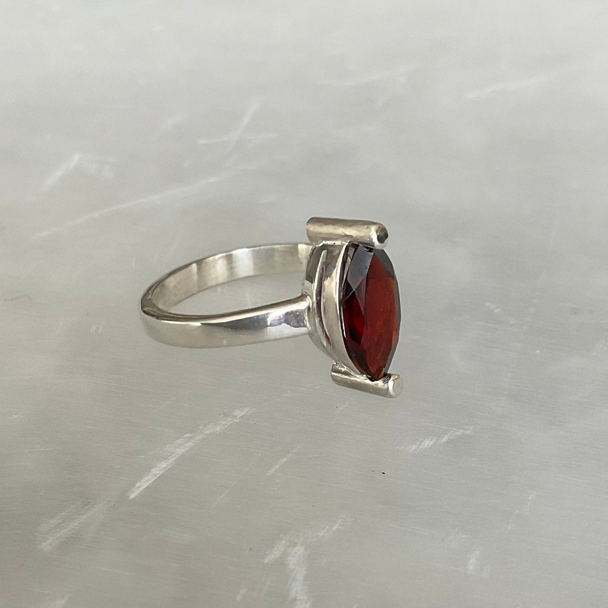 Suzy Ring | Red Marquise Garnet - UK/AU Size O