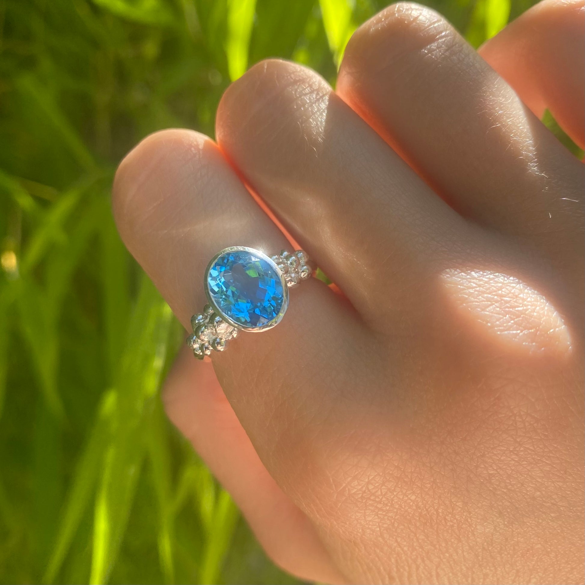 Large oval ring shown on model