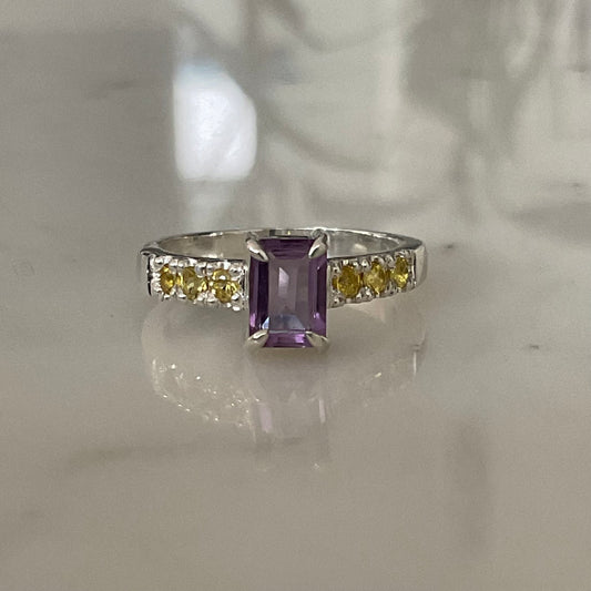 Sunset ring  | Amethyst  Size M1/2