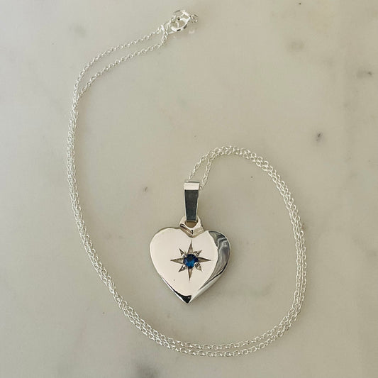 Sapphire heart |Orion pendant