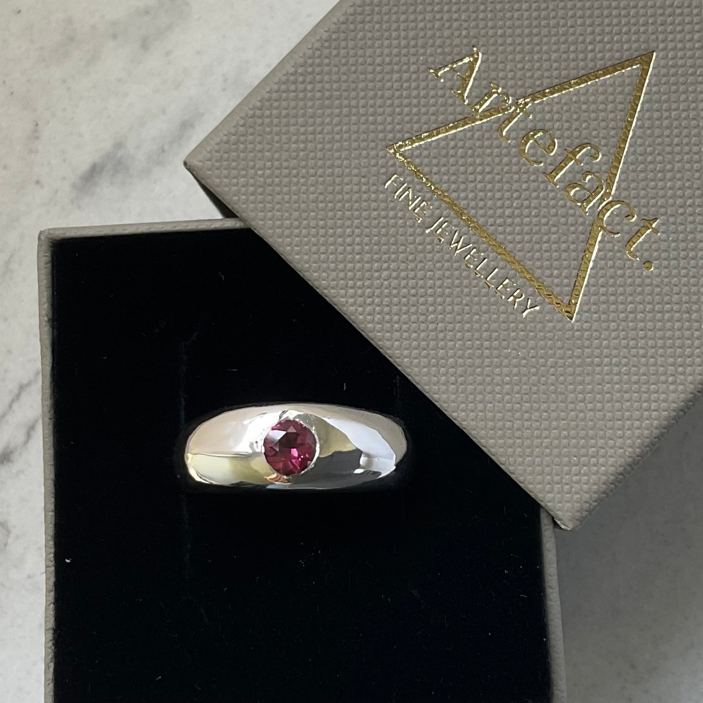Passion Ring | Pink garnet Size O