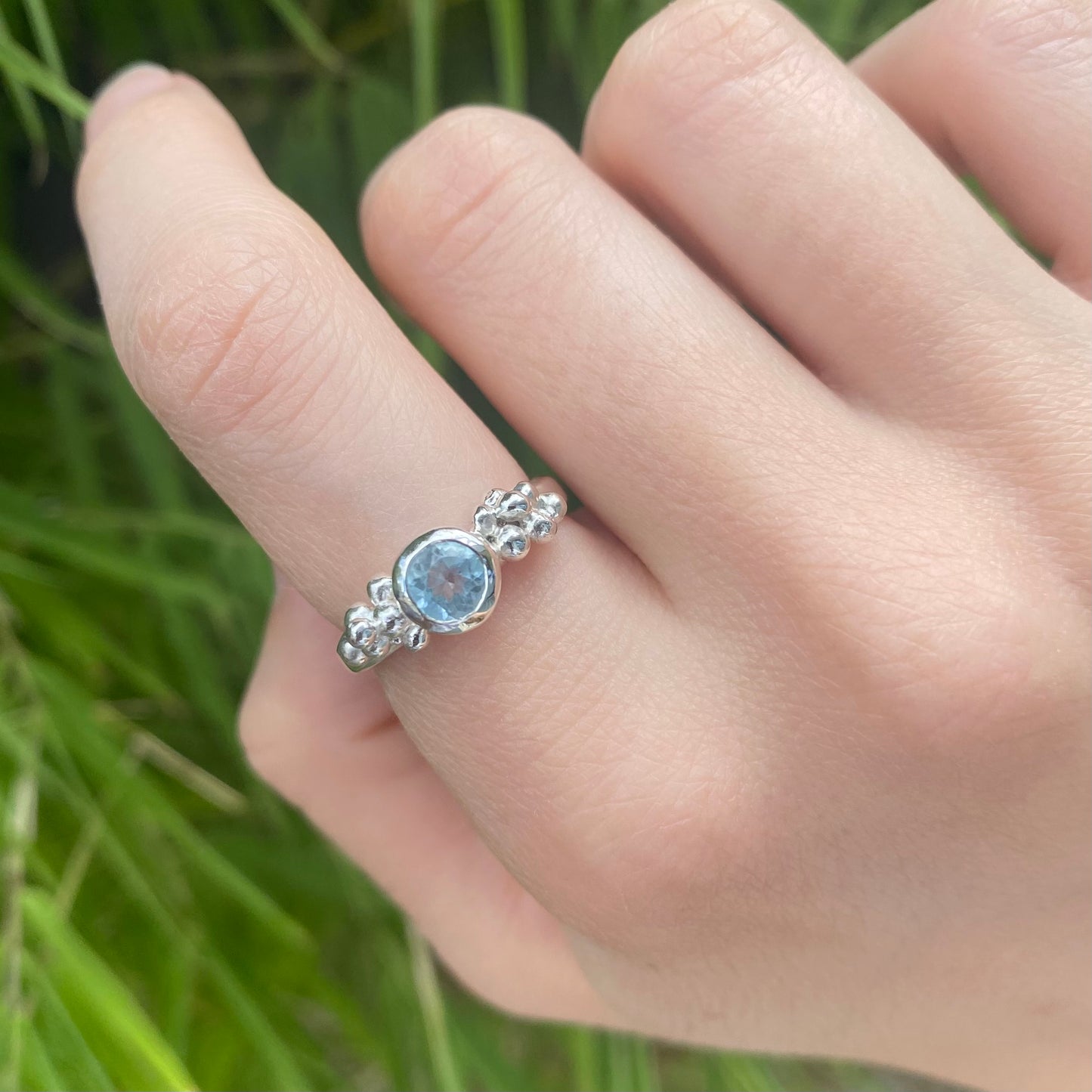 Amphitrite Ring | Sky Blue Topaz Size M