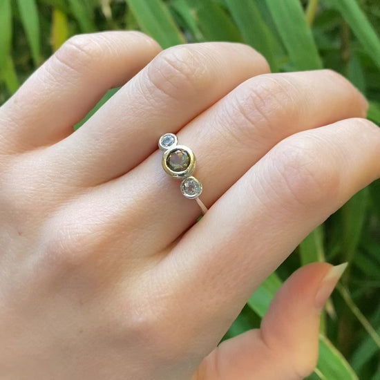 Golden tourmaline ring