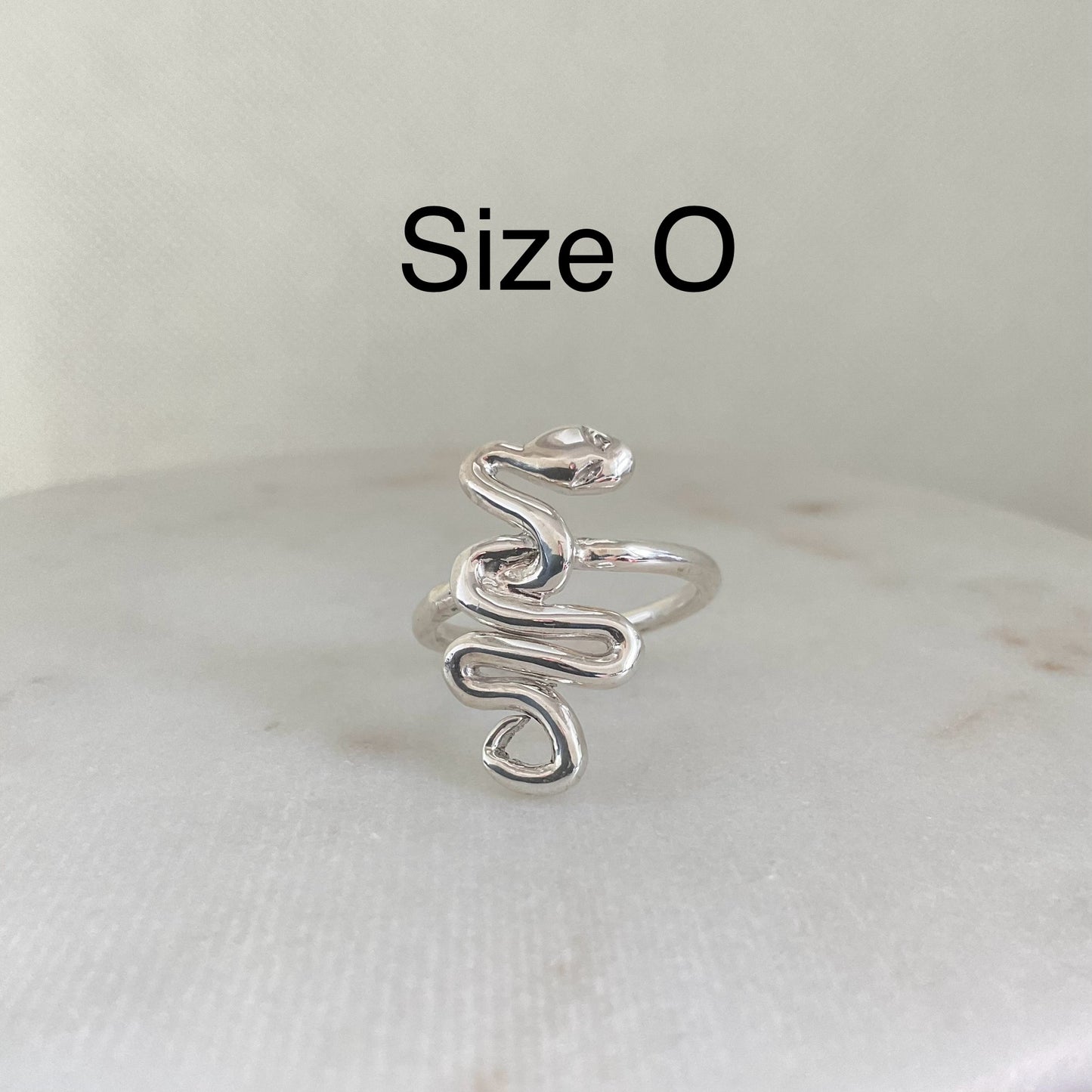 sterling silver snake medusa ring
