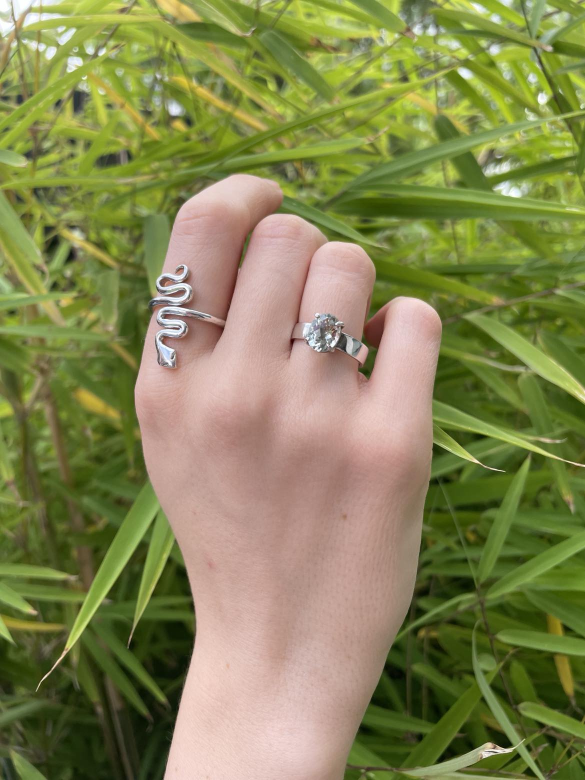 sterling silver snake ring