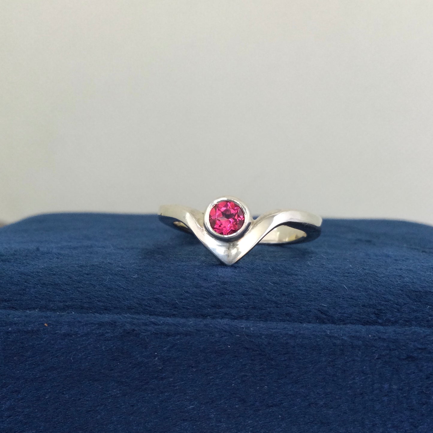 Pink topaz ring