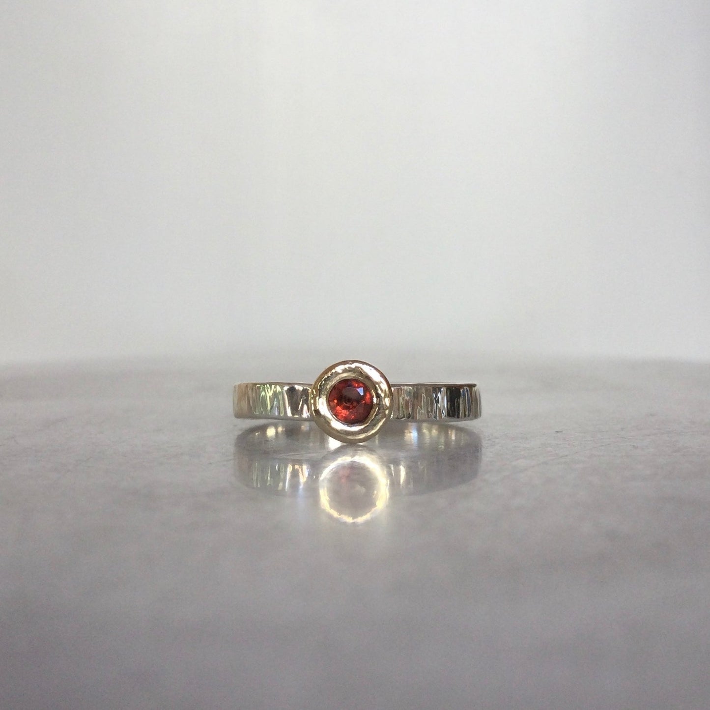 Garnet ring front view