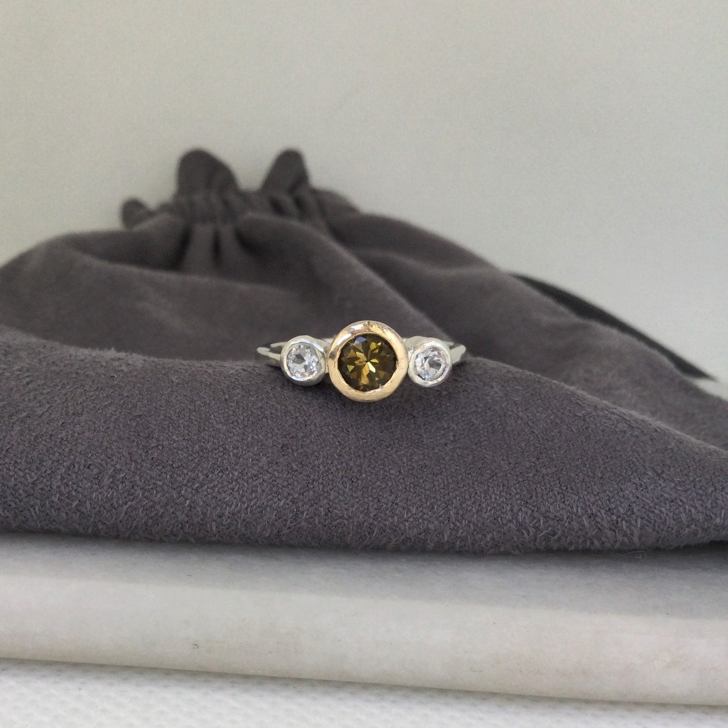 Fortuna Ring | Tourmaline cluster ring - UK/AU Size N